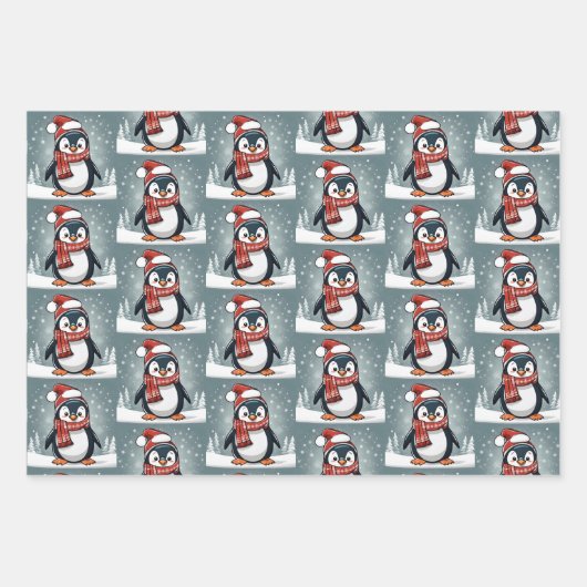 Kerstdieren Inpakpapier Vel (Voorkant)