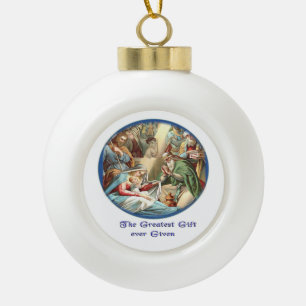 Kerstdieren Keramische Bal Ornament