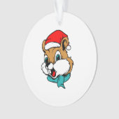 Kerstdieren Kerstmis — kerstmop Santa Ornament (voorkant)