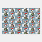 Kerstdieren, Leeuw, Polar Beer & Ezel Inpakpapier Vel (Voorkant 3)