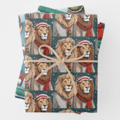 Kerstdieren, Leeuw, Polar Beer & Ezel Inpakpapier Vel (In situ)