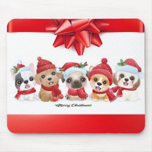 Kerstdieren Muismat (Voorkant)