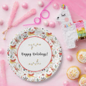 Kerstdieren Papieren Bordje (Feest)
