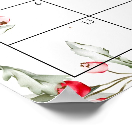 Kerstdieren raden vervaldatum kalender poster (Hoek)