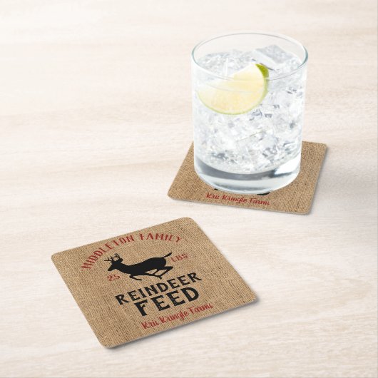 Kerstdieren 🦌 rendiervoer kartonnen onderzetters (Insitu)