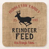 Kerstdieren 🦌 rendiervoer kartonnen onderzetters (Voorkant)