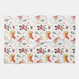 Kerstdieren Theedoek