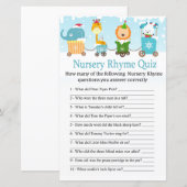 Kerstdieren trainen Nursery Rhyme Quiz (Voorkant / Achterkant)