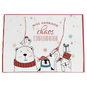 Kerstdierenkettingcoördinator op maat groot cadeauzakje (Voorkant)