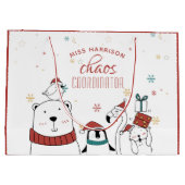 Kerstdierenkettingcoördinator op maat groot cadeauzakje (Achterkant)