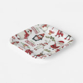 Kerstdierenpatroon Papieren Bordje (Gebogen)
