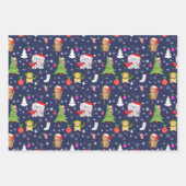 Kerstdierentuin Dieren in de Blues Inpakpapier Vel (Voorkant)