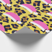 Kerstdierlijk afdrukken met roze kerstkerstmantels cadeaupapier (Hoek)