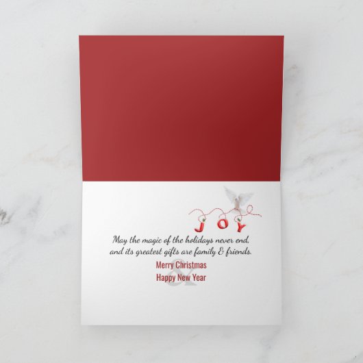 Kerstdij in het raam feestdagen kaart (Binnen)