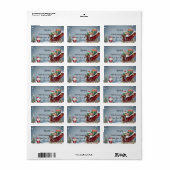 Kerstdij Rendemaand Etiket (Full Sheet)