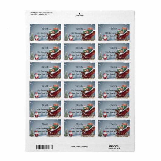 Kerstdij Rendemaand Etiket (Full Sheet)