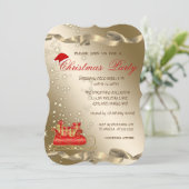 Kerstdij, Santa Hat, Corporate Kerstmis Kaart (Staand voorkant)