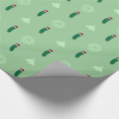 Kerstdill Pickle met een kersthat Cadeaupapier (Hoek)