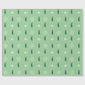 Kerstdill Pickle met een kersthat Cadeaupapier (Vlak)