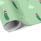 Kerstdill Pickle met een kersthat Cadeaupapier (Rol Hoek)