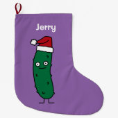 Kerstdill Pickle met een kersthat Grote Kerstsok (Voorkant)