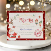 Kerstdin certificaat folie uitnodiging voor Sinter