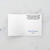 Kerstdinafkaarthout met davidster kaart (Binnen)