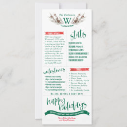 Kerstdinbriefkaarten met foto's van het jaaroverzi feestdagenkaart