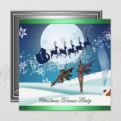 Kerstdiner 8 Uitnodiging (Voorkant / Achterkant)