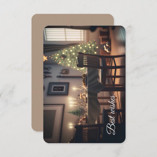 kerstdiner bedankkaart (Voorkant / Achterkant)