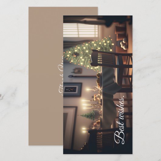 kerstdiner bedankkaart (Voorkant / Achterkant)