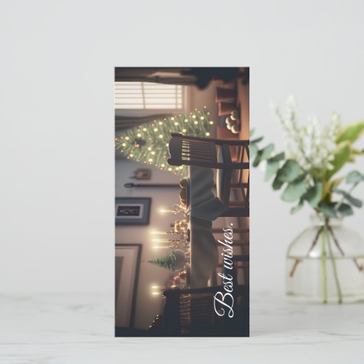 kerstdiner bedankkaart (Staand voorkant)