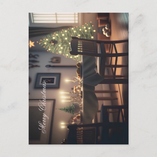 kerstdiner briefkaart (Voorkant)