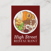 Kerstdiner Britse zondag Roast Food Pub Visitekaartje (Voorkant)