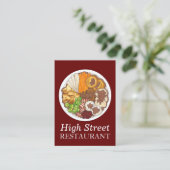 Kerstdiner Britse zondag Roast Food Pub Visitekaartje (Staand voorkant)