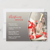 Kerstdiner Cocktail Party uitnodiging (Voorkant)