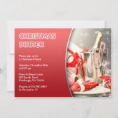 Kerstdiner Cocktail Party uitnodiging (Voorkant)