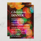 Kerstdiner Confetti Sparkle Kaart (Voorkant / Achterkant)