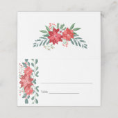 Kerstdiner-decokaart Plaatskaartje (Buitenkant ongevouwen)