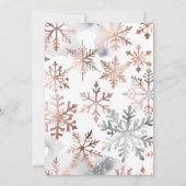 Kerstdiner feest pastel roze rose goud kaart (Achterkant)