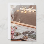 Kerstdiner/feestuitnodiging Kaart (Achterkant)