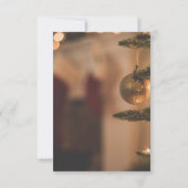 Kerstdiner Feestvakantie Elegante Lichten Kaart (Achterkant)