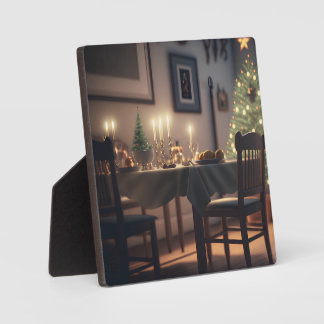 kerstdiner fotoplaat