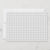 Kerstdiner Gingerbread Grey Gingham Kaart (Achterkant)