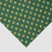 Kerstdiner Groen Brussels kiempatroon Tissuepapier (Detail)