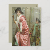 Kerstdiner III Victoriaans Feestdagenkaart (Voorkant / Achterkant)