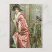 Kerstdiner III Victoriaans Feestdagenkaart (Voorkant)