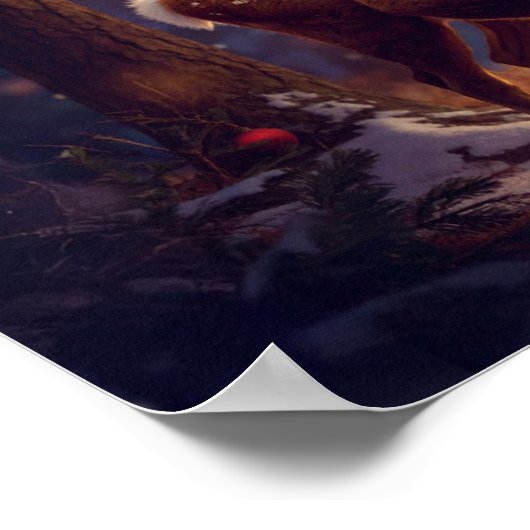 Kerstdiner in het hart van de Kerstman Poster (Hoek)