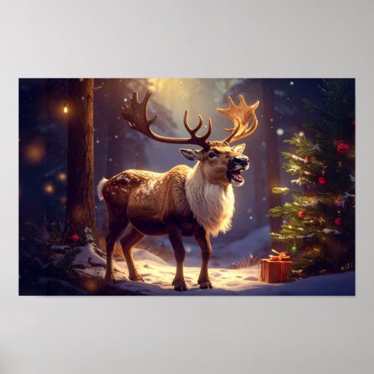 Kerstdiner in het hart van de Kerstman Poster (Voorkant)