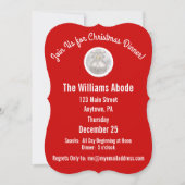 Kerstdiner in Red en Snowflake Kaart (Voorkant)